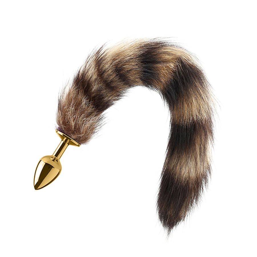 Plug-Anal-Raccoon-Tail-Gold