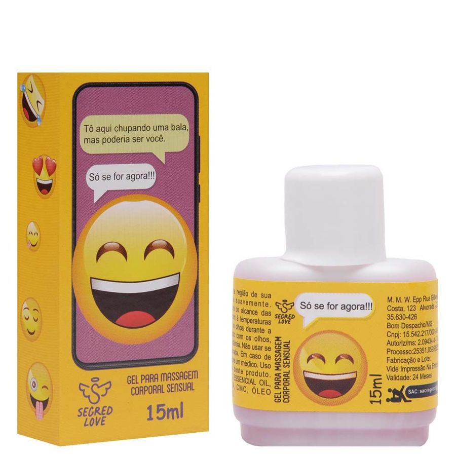 Gel Hot Sexo Oral Emoji Só Se For Agora 15Ml - Cód.3793 - Apimentou